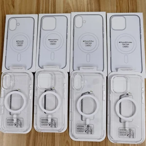Original Clear Case For iPhone 15 Pro 16 Pro Max 14 12 Cover with MagSafe - Picture 1 of 13