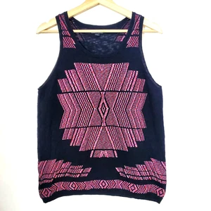 Lucky Brand Top ärmellos Häkel Makramee Damen groß rot blau Boho - Bild 1 von 8