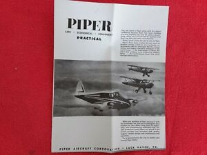 Prospectus avion PIPER APACHE/USA/1962