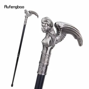 Vintage Silver Angel Designer Handle Antique Style Victorian Cane Walking Stick - Picture 1 of 9