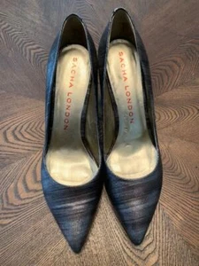 Sacha London Nadira Platform Pump Size 10 Black Shimmer - Picture 1 of 3