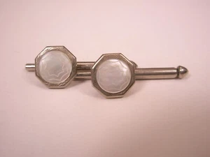 SINGLES(2) 5/16" White Engraved Vintage SWANK Formal Tux Prom Shirt Stud h65 - Picture 1 of 7