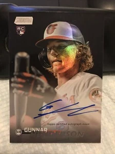 2023 Topps Stadium Club RC Rainbow Holo Foil AUTO SSP #1/10 Gunnar Henderson - Picture 1 of 10