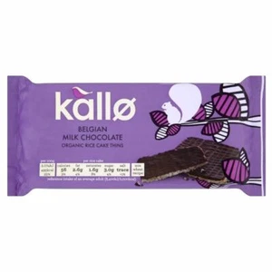 Kallo Organic Belgian Milk Chocolate Rice Cakes Thins (90g) - Picture 1 of 1