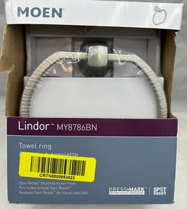 MY8786BN Moen Lindor Brushed Nickel Wall Mount Single Towel Ring - Picture 1 of 1