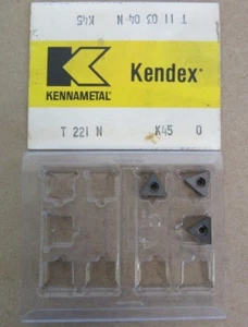 3 PCS KENNAMETAL KENDEX INSERT T221N K45 , T 11 03 04 N, T 221 N - Picture 1 of 3