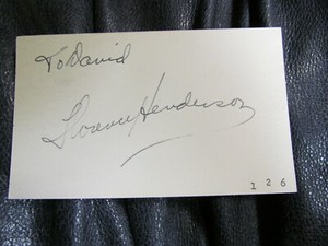 Florence Henderson Autographed Index Card Brady Bunch