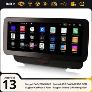 12,3" Android 13 Autoradio Navi CarPlay DAB+ WiFi 8-Cœurs 8Go+128Go Pour Audi Q5 - Foto 1 di 24