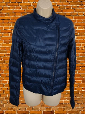UNIQLO AZUL MARINO PUFFER CHAQUETA ABRIGO PEQUEÑO PLUMÓN ACOLCHADO MUJER LIGERO EMPAQUETABLE CREMALLERA Foto 1 de 4