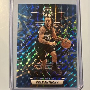 2022-23 Panini Mosaic Cole Anthony Reactive Blue Color Match #8 Orlando Magic