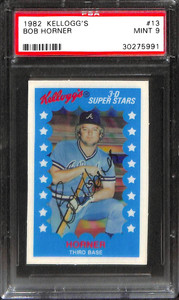 1982 KELLOGGS #13 BOB HORNER PSA 9 30275991