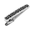 Features 925 SS Geo Cell Faces With a Rough Surface To Feel The Cells Tie Clips