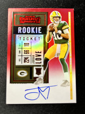 2020 Contenders JORDAN LOVE Rookie Red Zone Auto On Card eBay Authenticated J-💗