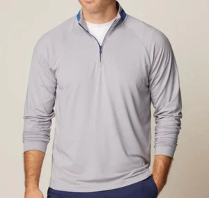 NEW JOHNNIE-O SEAL STEFFEN STRIPED PERFORMANCE 1/4 PULLOVER SHIRT JMKO4110 SZ XL - Picture 1 of 9