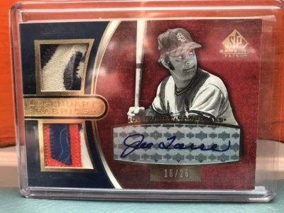 2004 Upper Deck SP Game Used Joe Torre Auto And Patches #’d 25 - Image 1 of 2