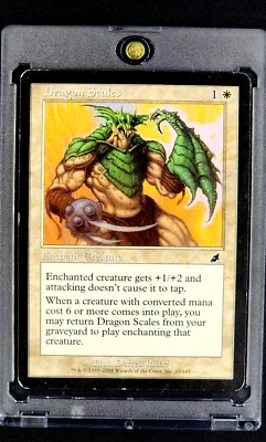 2003 MTG Magic The Gathering Scourge #10 Dragon Scales White *Only Printing* - Image 1 of 4