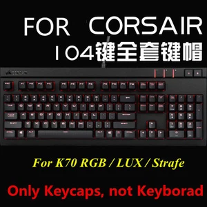 104 Keys Corsair Backlit Keycap Set for Strafe K70 RGB LUX Mechanical Keyboard - Picture 1 of 5