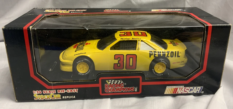 Réplica de coche de stock Nascar Racing Champions 1992 1:24 Pennzoil Michael Waltrip #30 Foto 1 de 4