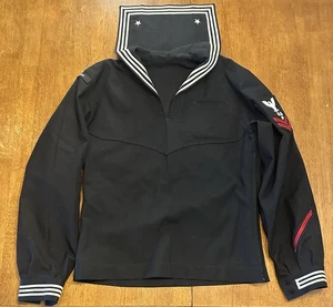 Defense Logistics Agency Navy Pullover blau Kleid Uniform Jacke 42 L 100% Wolle - Bild 1 von 7