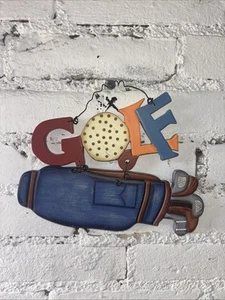 Golf Wooden Sign. Home Decor, Home Office, Man Cave Approximately 7” Wide - Picture 1 of 7