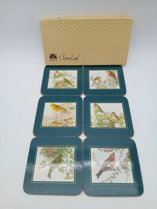 Cloverleaf Gould and Richter Birds Coaster Set of 6 Vintage - Picture 1 of 7
