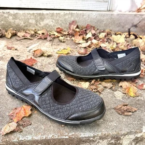Propet Women's Onalee Mary Jane Flat Black Stretch Strap WAA003J Sz 12 - Picture 1 of 11