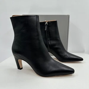 Everlane The Short Banana Heel Boot in Black Leather Size 10.5 Knöchel Side Zip - Bild 1 von 9