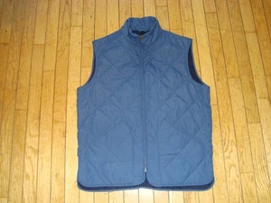 J.CREW FULL ZIP VEST QUILTED BLUE JACKET MEN'S SIZE MEDIUM BNWOT! - Picture 1 of 14