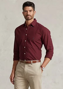 Polo Ralph Lauren Men's 4XB Garment-Dyed Oxford Shirt Big & Tall Burgundy NEW - Picture 1 of 6