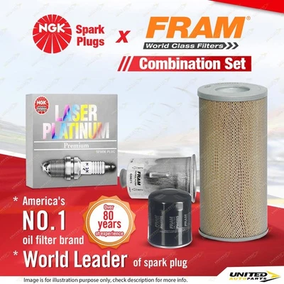 NGK Platinum Spark Plugs + Fram Filter Kit for Toyota Hiace RCH22 RZH103 113 125 - image 1 of 3