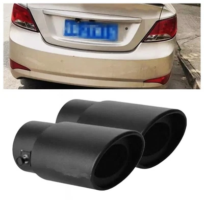2X For Hyundai Accent Car Exhaust Pipe Tip Rear Throat Muffler Tailpipe Foto 1 de 4