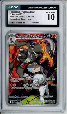 CGC 10 Team Rocket's Houndoom 191/182 Destined Rivals Pokemon TCG - Image 1 of 2