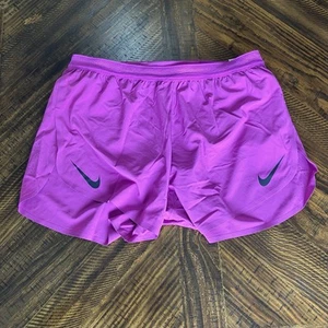 Men's Nike AeroSwift Dri-FIT 4” Running Shorts Medium FN3352-518 Hot Fuchsia $90 - Picture 1 of 12