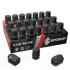  Lug Nuts - Replacement for 2019-2024 Ram M14x1.5 Black 24 Pack OEM HexDrive