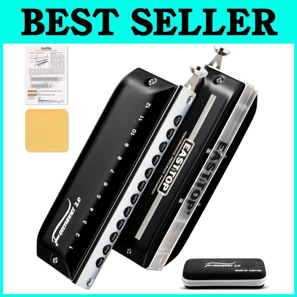 High-Quality Chromatic Harmonica Stainless Steel Shell - Image 1 of 4