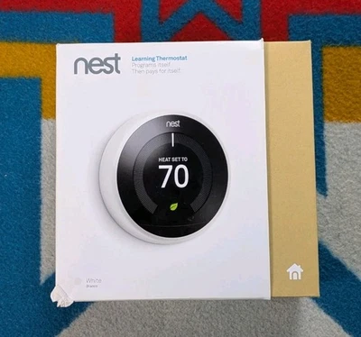 Google Nest Learning Thermostat (3rd Generation)  T3017US White  - Image 1 of 4