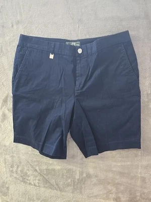 Pantalones cortos elásticos de algodón azul marino LRL Lauren Active para mujer talla 12 Foto 1 de 4
