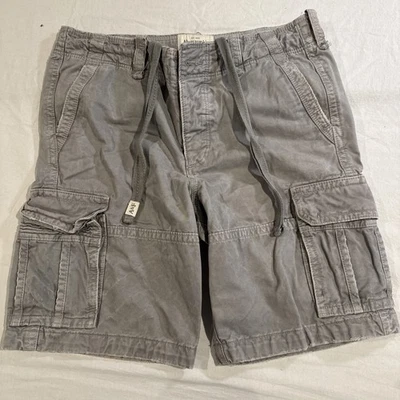 Abercrombie & Fitch Mens Distressed Cargo Shorts Stone Gray 34 - Image 1 of 4