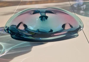 Large, Heavy, Vintage Glass Bowl, Mid-Century, Murano, 1970s - Picture 1 of 9