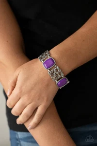bracciale elasticizzato paparazzi viola - Foto 1 di 2