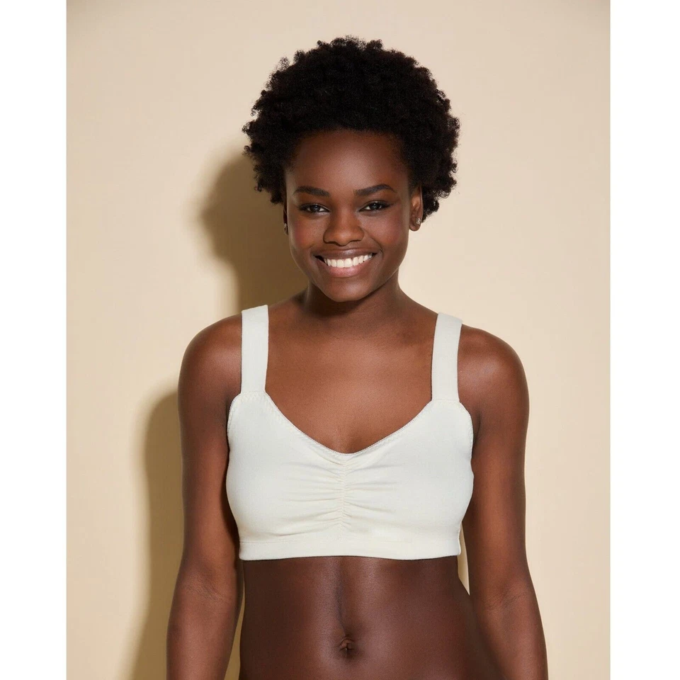Cosabella Women Vanilla White Cotton/Modal Michi Wireless Layer Bralette Size S - Image 1 of 4