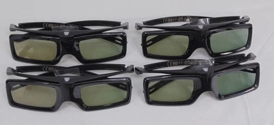 New Sony Set of 4 Active 3D TV RF Black Glasses TDG-BT400A - Image 1 of 4