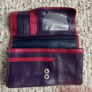 Golunski Leather Ladies Purse/Wallet RFID Protected Bifold Two Color Vintage - Picture 1 of 5