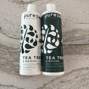 LOT of 2 Purezero Tea Tree Matcha Invigorating Shampoo & Conditioner 12 Oz Ea - Picture 1 of 2
