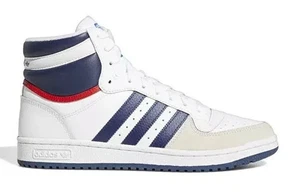 UK Größe 9 - Adidas ORIGINALS Top Ten HI TOP Turnschuhe weiß navy STITCH SOLE - Bild 1 von 12