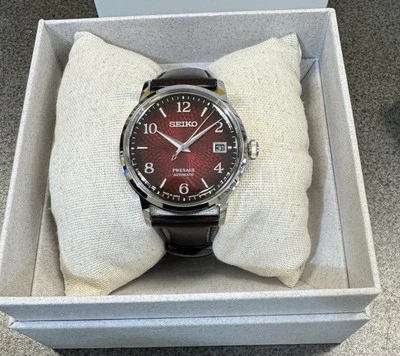 Seiko Presage Automatic Brown Dial Leather Band Men’s Watch SRPE41 Made In Japan - Image 1 of 4