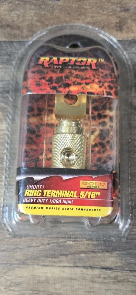 Raptor GHDRT1 Ring Terminal Heavy Duty 1/0 GA Input Gold Series New in Package - Image 1 of 4