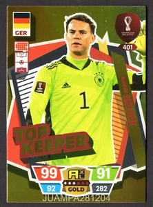 MANUEL NEUER TOP KEEPER #401 GERMANY CROMO CARD FIFA WORLD CUP QATAR 2022 PANINI - Imagen 1 de 2