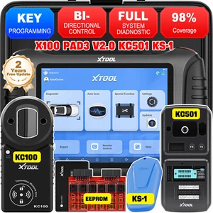XTOOL X100PAD3 KC501 KS-1 Car IMMO Key Programmer & Auto Diagnostic OBD2 Scanner - Picture 1 of 26