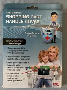 Jokari Anti-Bacterial Shopping Cart Handle Cover & Pouch NEW - Picture 1 of 6